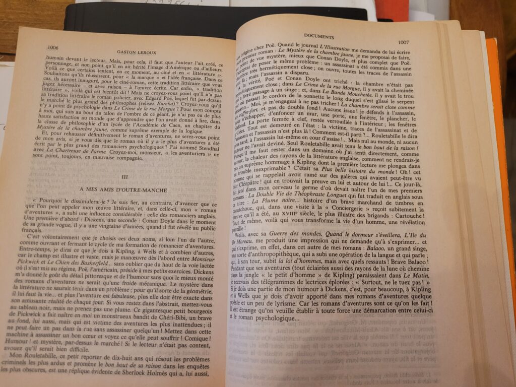 Lettre de Gaston Leroux a ses amis d'outre manche